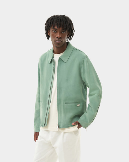 Leather Jacket Suede Frosty Green